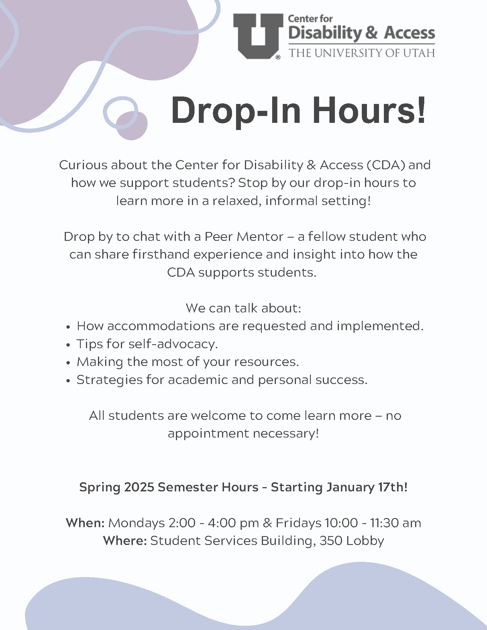 Drop-in-Hours