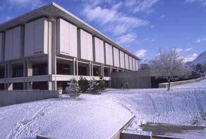Winter view of Marriott Library